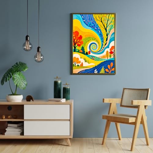 Whimsical Woods Rompecabezas de 1000 piezas para adultos | Póster grande incluido, Pistas en letras A-D, libre de polvo, tamaño terminado 27.56×19.69 pulgadas, actividad familiar en interior miniatura 4