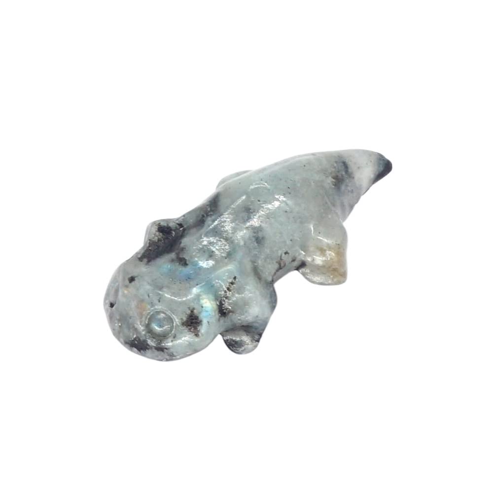 1,8"Kamienie naturalne Salamander figurka zwierzątko kryształowa statua czakry strona główna ozdoba dekoracyjna prezent na boże narodzenie (Color : Labradorite, Size : 10PCS)