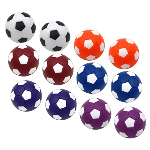 balacoo 12pcs Table Football Machine Ball Football Table Soccer Replacement Balls Soccer Game Tabletop Multiple Plastic