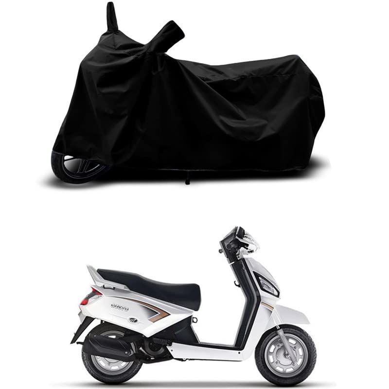 Image of 100% Scratchproof /UV-Rays /Heat Protection /Birds Dropping /Water Resistant /Dust Proof /Waterproof /Full Bike Scooty Two Wheeler Body Cover Compatible for Gusto DX CBS All Varients[Black]