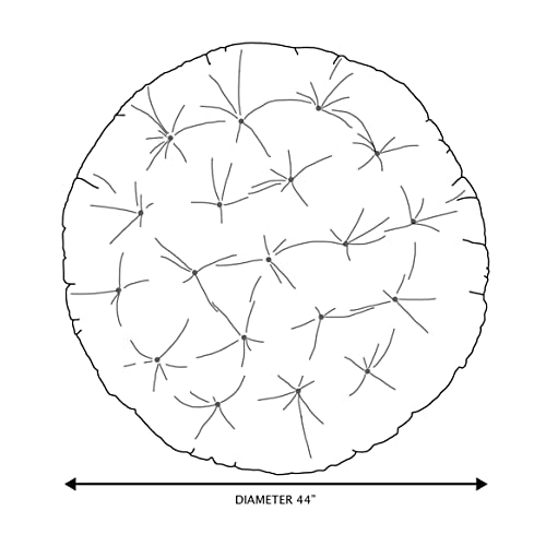 Mozaic Home Papasan Cushion, 44 In X 44 In X 4 In, Blush Pink #TOP3