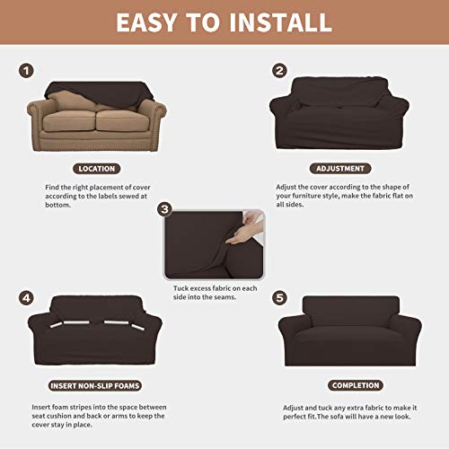 Image of Easy-Going 100% Waterproof Couch Cover, 3 Cushion Couch Slipcover for Sofa