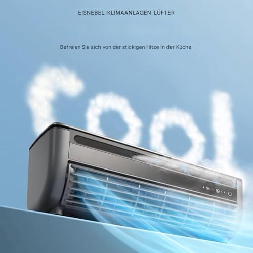 Epicooler Portable Air Conditioner, Epicooler Wall- Mounted Air Conditioner, Wireless Charging, No Drilling Required, 30s Instant Cooling for Home Office (A)-3