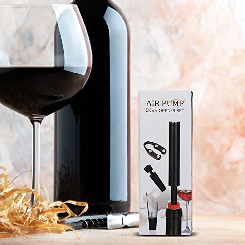 SEED Sacacorchos de aire comprimido profesional – Abre botellas de vino sin esfuerzo y sin romper el corcho – Ideal para cenas, regalos y amantes del vino – abridor vino (Set) - imagen 3