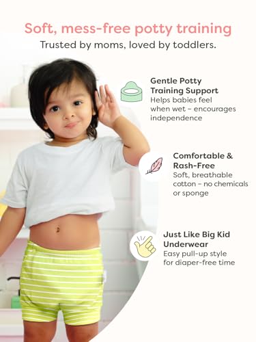 Image of superbottoms Unisex Padded Underwear|for Potty Training & Mess-Free Diaper-Free time|Prevents Pee Puddles|3 Layers of Premium Cotton Padding (No Sponge)|Pull-up Style Potty Trainers (Pack of 3)