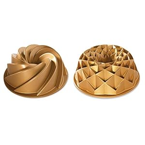 Set of 2 Nordic Ware Cake Jubilee and Heritage Bundt Pans