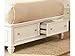 Sandy Beach Queen Sleigh Bed with Footboard Storage White