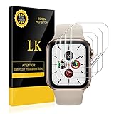 [6 Pack] LK for Apple Watch Screen Protector 40mm 38mm (Series 4/3/2/1 Compatible), Full Coverage Flexible Film with Lifetime Replacement Warranty