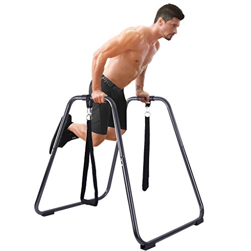 Dip Bar Fitness Station Heavy Duty Dip Stand Bars Strength Power Training  Stand W/Slings Loops,Body Press Bar for Home Gym Workout Dip Bars (from 