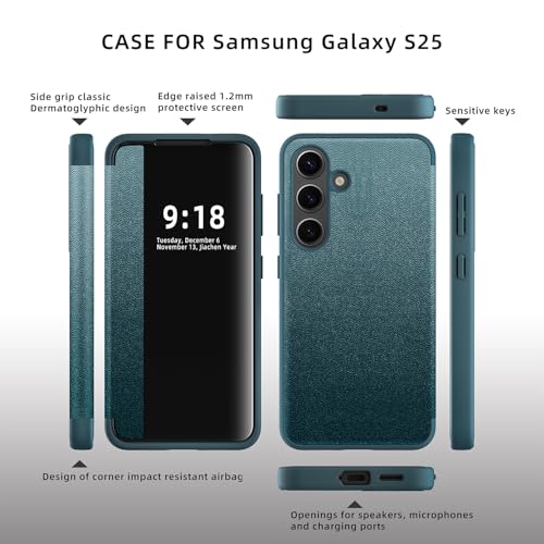 Étui Galaxy S25 à rabat magnétique avec fenêtre de visualisation - 6