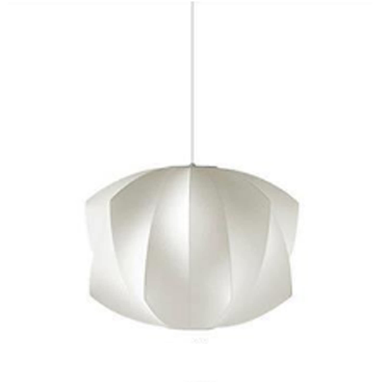 KHUKHU Minimalist Indoor Pendant Light,Modern Cloth Art Lantern 1-Light Mid-Century Chandeliers,Hanging Single Head Lantern Flat Shape Silkworm Cocoon Lamp,for Living Room Dining Cafe(C,Dia-50cm)