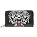 Produktbild JHGFG Mode Handtasche Reißverschluss Brieftasche Weiß Tiger Beast Head Maskottchen Telefon Clutch Geldbörse Abendkupplung Blocking Leder Brieftasche Multi Card Organizer