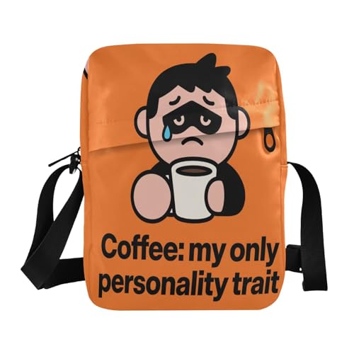cute messenger bag mens shoulder bags crossbody Shoulder Handbags Adjustable Strap for Outdoor Daily Outdoor Daily- Coffee The Trait