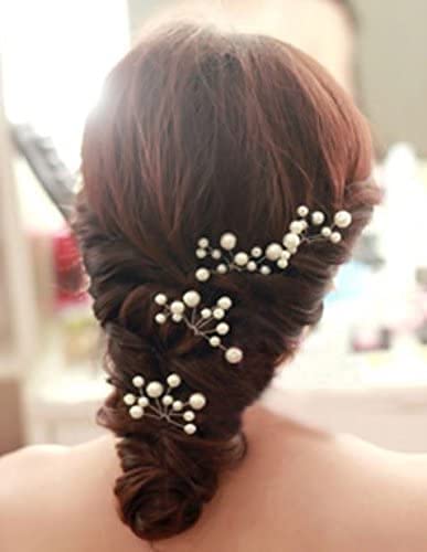 Enfeite de cabelo grampo de cabelo toca pérola chamada festa de casamento apresentação 5 peças agrad