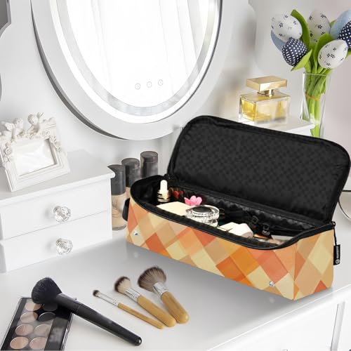Bolsa de viaje para herramientas de cabello con pad resistente al calor organizador impermeable naranja miniatura 7