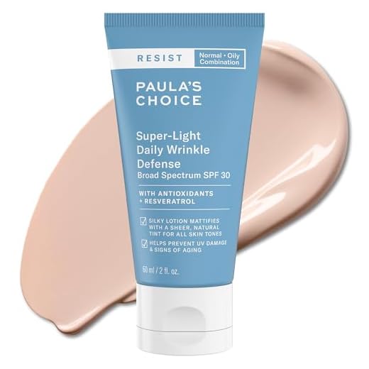 Paula's Choice RESIST Super-Light Daily Wrinkle Defense Mineral Sunscreen, SPF 30 Face Sunscreen for Oily Skin, Matte Tinted Face Moisturizer, UVA/UVB Protection, Fragrance-Free, 2 Fl Oz