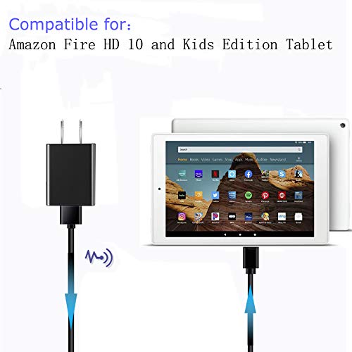Tablet Fast Charger Include 5Ft Usb Type-C&Micro Usb Cable For Charging All-New Fire Hd 10 And Fire Hd 10 Plus,Kids Pro,Kids Edition,All New Fire 10 Tablet #TOP5