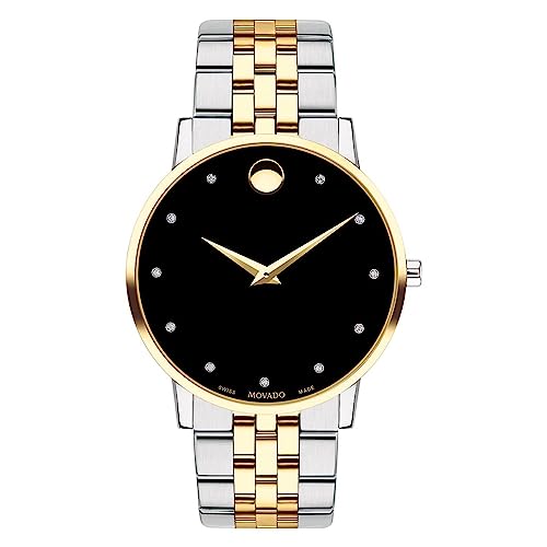 Image of Movado Museum Classic Analog Black Dial Men's Watch-607202