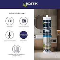 BOSTIK S730 Sanitär Silikon Pro Anthrazit – Hochwertiges Acetat Sanitärsilicon mit Schutzeffekt, Lösemittelfrei, Alterungs- und Witterungsbeständig, Geeignet für Innen- und Außenbereich, 300ml – Ansicht 3