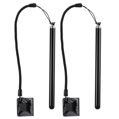 sourcing map 2 lápices capacitivos para pantallas táctiles resistivas, lápiz capacitivo de resistencia para navegación de coche, GPS, POS, negro