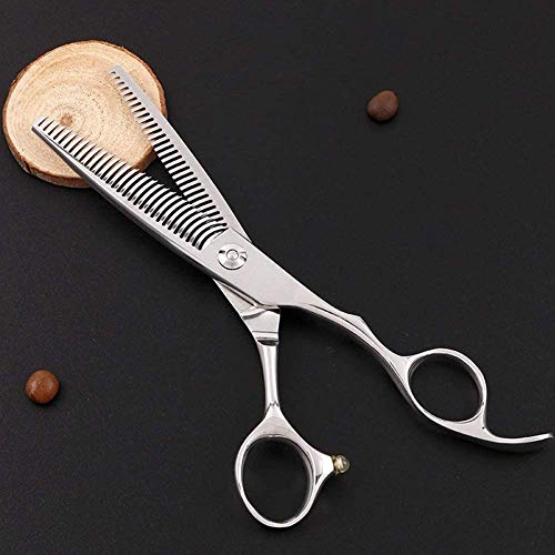 Preisvergleich Produktbild Friseurschere Doppelseitige Zahnfriseurschere Friseursalon Silber Kaminschmied Friseurschere 440C Stahlknalle Flach Geschnittene Zahnschere