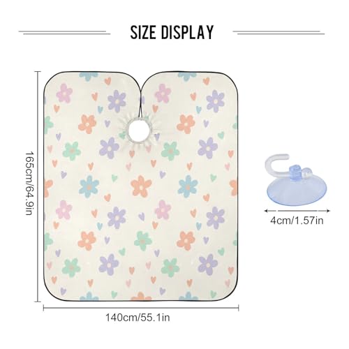 Capa profesional impermeable Floral para cortar cabello con cierre de broche ajustable para barbería y peluquería miniatura 3