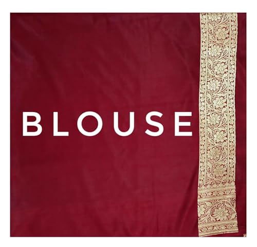 Kashiya maroon banarasi silk saree – image 5