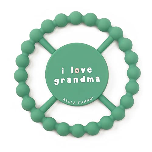 Image of Baby Teether by Bella Tunno, Silicone Teethers for Babies 3-6 Months, 6-12 Months, Baby Toys, Pacifier, Teething Relief, Boys, Girls, I Love Grandma
