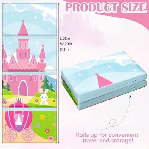 Image of Shellwei Vinyl Nap Mat Kid Preschool Daycare Sleep Mat,Castle
