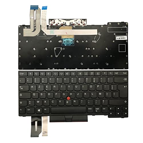 Gintai Tastiera Francese Azerty Per Lenovo Thinkpad L380, L380 Yoga, L390, L390 Yoga, E480, L480, T480S, E485, E490, L490, T490, E495, T495 01Yp491, 0