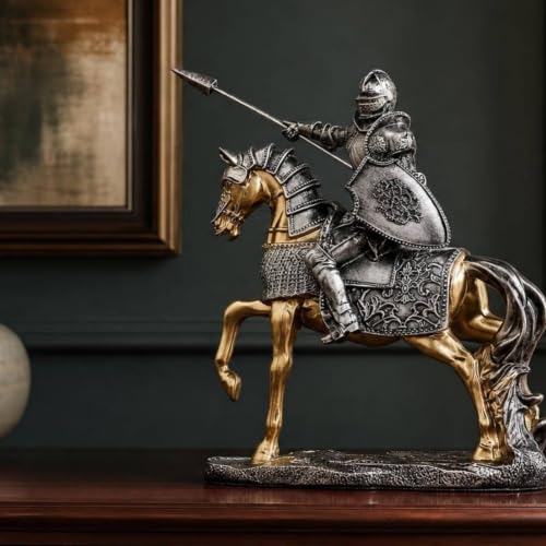 Objet décoratif pour maison figurine chevalier armure sur buffet - 3