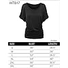 Made-By-Johnny-MBJ-Womens-Solid-Short-Sleeve-Boat-Neck-V-Neck-Dolman-Top-with-Side-Shirring MBJ WT817 Womens Dolman Drape Top with Side Shirring XL Black