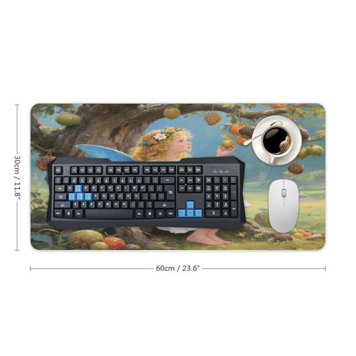 Ancient Tree Flower Fairy Mouse Pad grande de goma antideslizante miniatura 2
