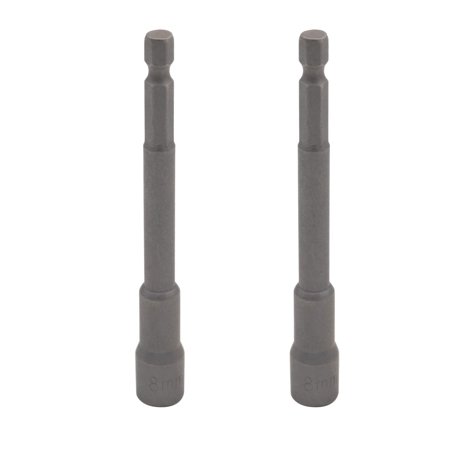 VictorsHome 2-Pack 1/4" Hex Shank Magnetic Nut Driver Bits - 19mm, 65mm Long - For Drills & Screwdrivers