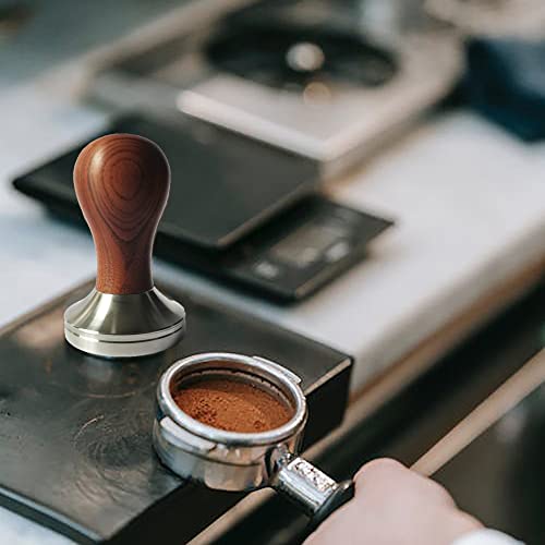 51Mm Espresso Tamper Delonghi Tamping Tool Espresso Coffee Tamper For Delonghi Espresso Machine Accessories Kit Coffee Tools Replacement Parts Espresso Press Tool Hand Tamper Wood Handle #TOP1