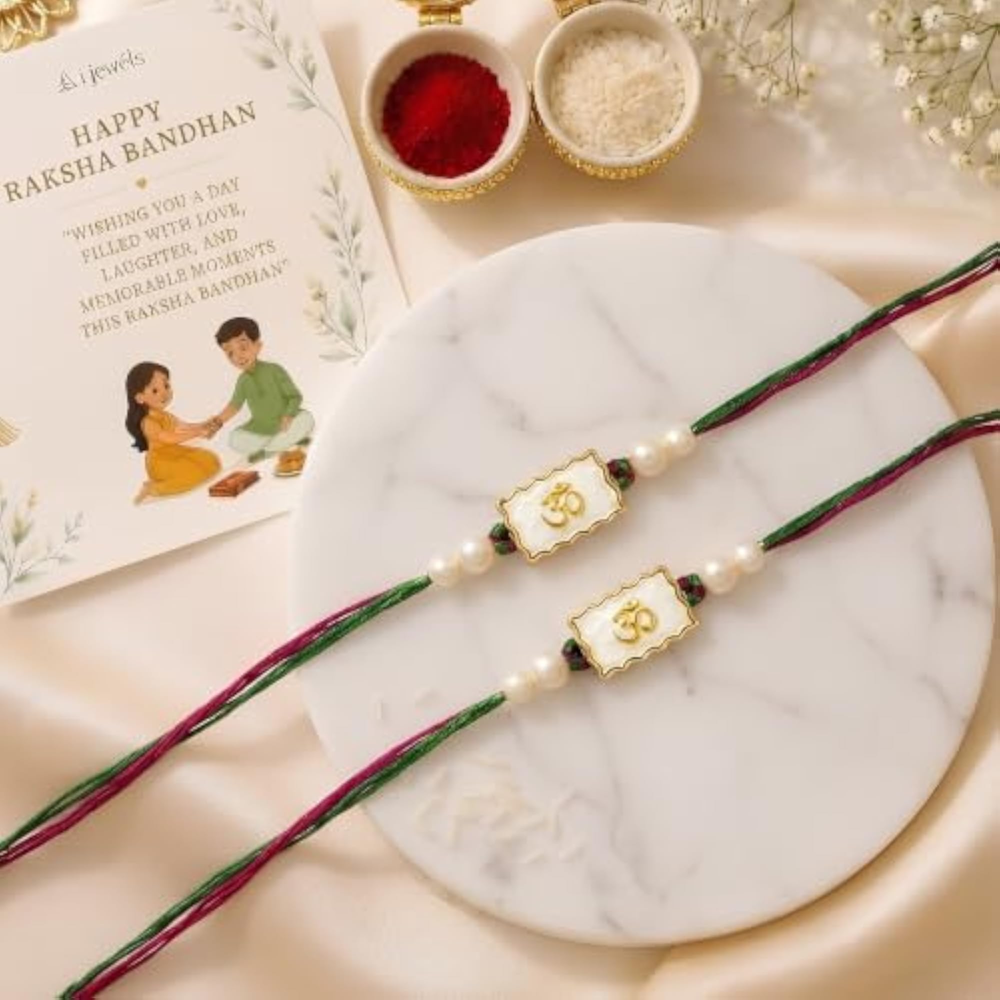 Traditional Evil Eye Designer Rakhi Set for Brother