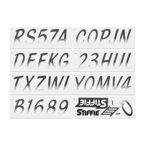 Image of STIFFIE Whipline Black /White 3 inch Boat & PWC Registration Decals • Numbers Letters Stickers
