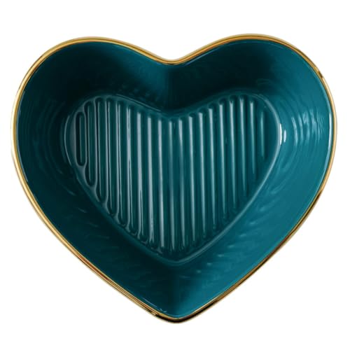 HOLIDYOYO Ciotola Multifunzionale a Forma di Cuore per Colazione e Budino, in Ceramica Resistente e Leggera, per Casa, Ristoranti e Picnic