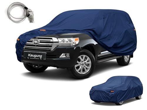 Image of Kaugung Custom Fit SUV Car Cover for Toyota Land Cruiser (1990-2026), Heavy Duty Waterproof All Weather Outdoor Protection, Breathable Full Exterior Cover with Vent, Rain Sun Snow UV Proof