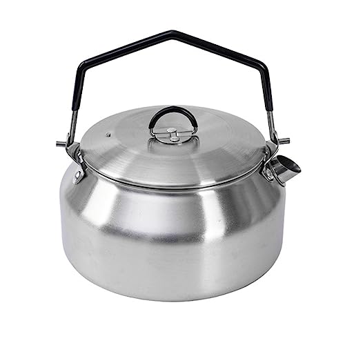 Camping Kettle 1L Camp Tea Coffee Pot Stainless Steel Outdoor Hiking Kettle Pot Lightweight Camping Tea Kettle