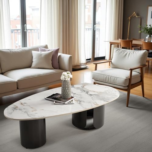 Image of Wakefit Center Table | 1 Yr Warranty | Coffee Table for Living Room Wooden, Tea Table for Living Room Wooden, Sofa Table, Free Installation from Brand, Modern Multi-Functional & Wobble-Free(Pranger)