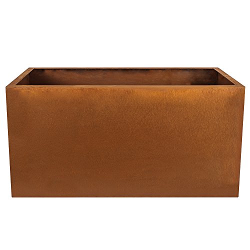 Köhko® Designer-Pflanztrog aus Cortenstahl Viva 120 x 54 x 43 cm | Pflanzkübel in Edelrost-Optik