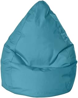 Stylish Soft Turquoise Big Bean Bag Chair & Lounger, 43' H X 27' W X 27' D Size, Malleable Design, Childproof Closure, Scratch Resistant, Refillable | All Season Pretty Blue Shade, Highly Durable