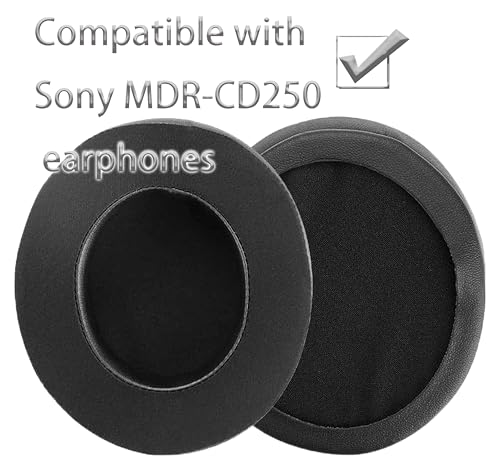 Repuestos de almohadillas para audífonos compatibles con Sony MDR-CD250 | Almohadillas de gel de hielo negras de alta densidad y aislamiento de sonido miniatura 4