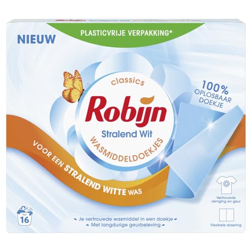 Robijn Lingettes Lessive Blanc Radiant Lot de 16