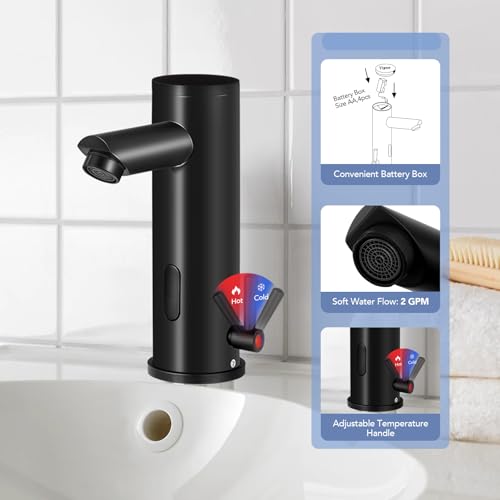 Automatic Touchless Bathroom Sink Faucet Sensor Motion Activated Commercial by Fyeer - Used condition - Image 3