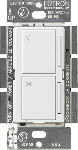 Lutron MA-ALFQ35-WH Maestro Companion Fan and Light Control, White