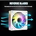 DARKROCK R120-2-Pack 120mm Reverse Installed Infinite Mirror Design PC Fan with Addressable RGB Effect, PWM Smart Control and Hydraulic Bearing for Stable Operation - White