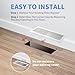 Howeall 4x14 Inch Floor Register - Heavy Duty Steel Walkable Floor Vents - Easy Adjust Air Supply Lever - Vent Covers for Home (White)