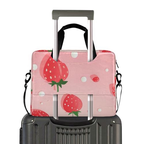 Maletín para portátil 15.6" rosa con correa y asa miniatura 4